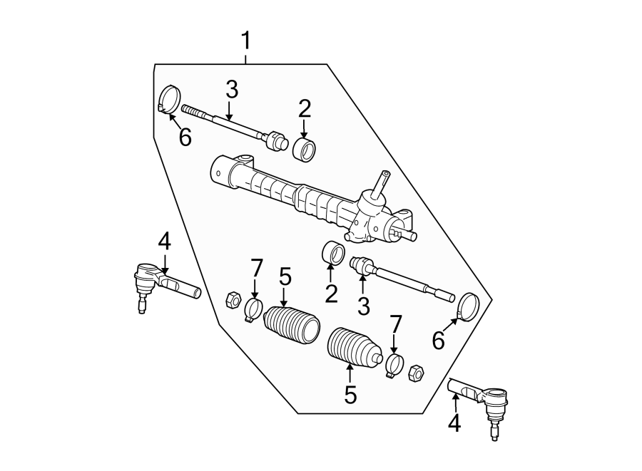 Diagram STEERING GEAR & LINKAGE. for your 2015 Buick Regal   