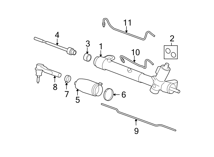 Diagram STEERING GEAR & LINKAGE. for your 2009 Chevrolet Equinox   