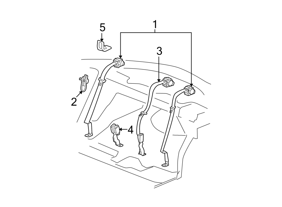 RESTRAINT SYSTEMS. REAR SEAT BELTS.