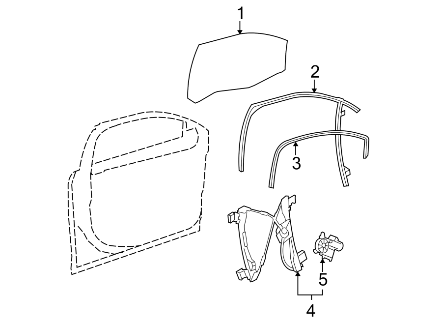 Diagram FRONT DOOR. GLASS & HARDWARE. for your 2019 Chevrolet Spark   