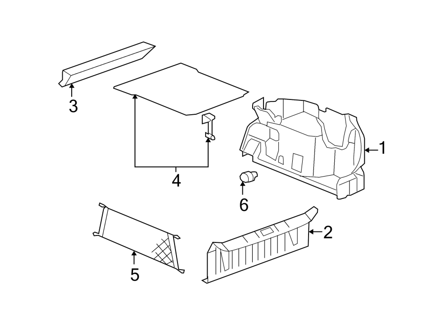 Diagram REAR BODY & FLOOR. INTERIOR TRIM. for your Cadillac ATS  