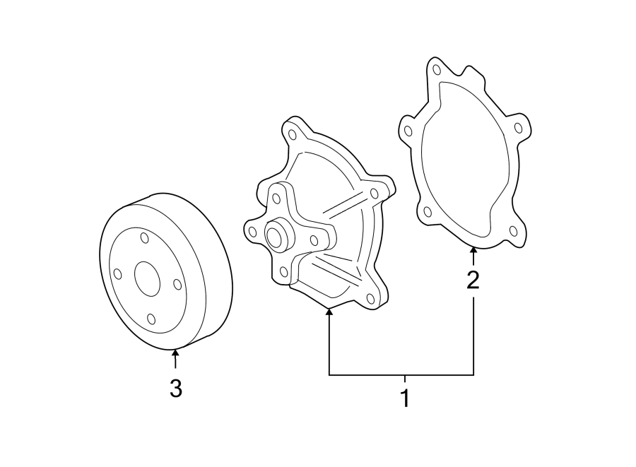 Diagram WATER PUMP. for your 2001 Chevrolet Blazer LT Sport Utility 4.3L Vortec V6 A/T 4WD 