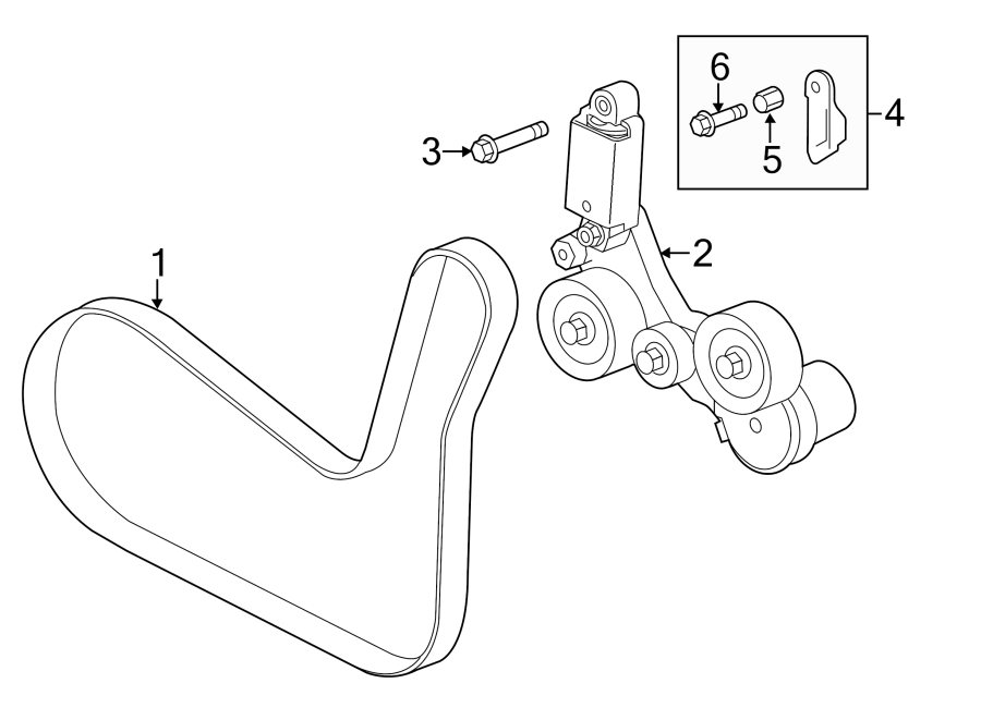 Diagram BELTS & PULLEYS. for your Cadillac Escalade EXT  