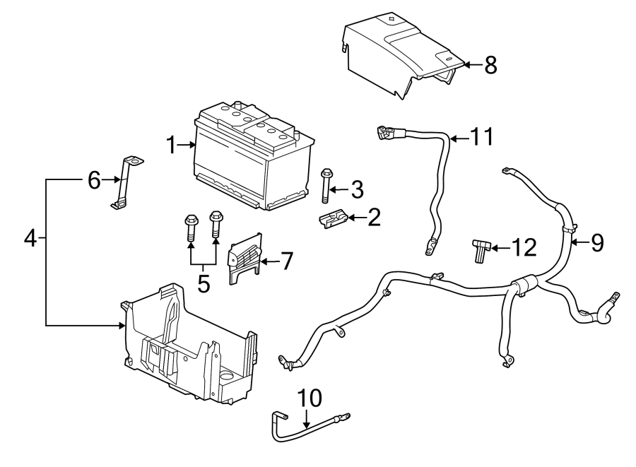 Diagram BATTERY. for your 2006 GMC Sierra 3500 6.0L Vortec V8 M/T 4WD SLT Extended Cab Pickup Fleetside 