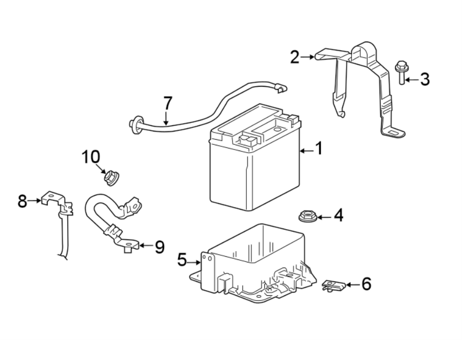 Diagram BATTERY. for your 2018 Chevrolet Equinox  LT Sport Utility 