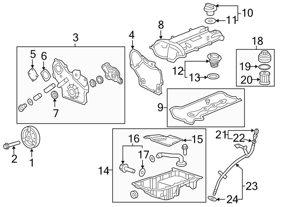 Diagram ENGINE / TRANSAXLE. ENGINE PARTS. for your 2013 Chevrolet Express 3500 Base Standard Cargo Van 6.0L Vortec V8 CNG A/T 