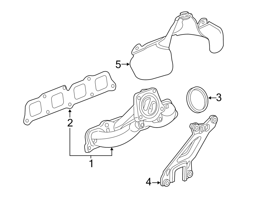 Diagram EXHAUST SYSTEM. MANIFOLD. for your 2005 Chevrolet Venture    