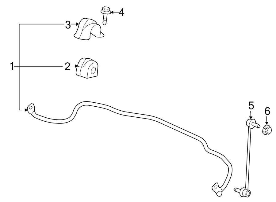 Diagram FRONT SUSPENSION. STABILIZER BAR & COMPONENTS. for your GMC