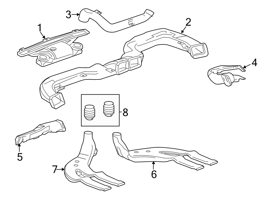 Diagram INSTRUMENT PANEL. DUCTS. for your 2017 Chevrolet Spark  LS Hatchback 