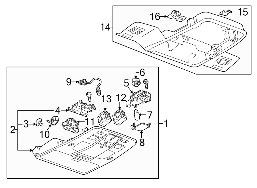 Diagram OVERHEAD CONSOLE. for your 2011 Chevrolet Tahoe    