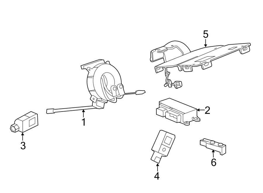 RESTRAINT SYSTEMS. AIR BAG COMPONENTS. Diagram