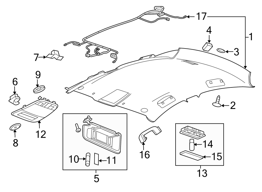 Diagram INTERIOR TRIM. for your Chevrolet Malibu  