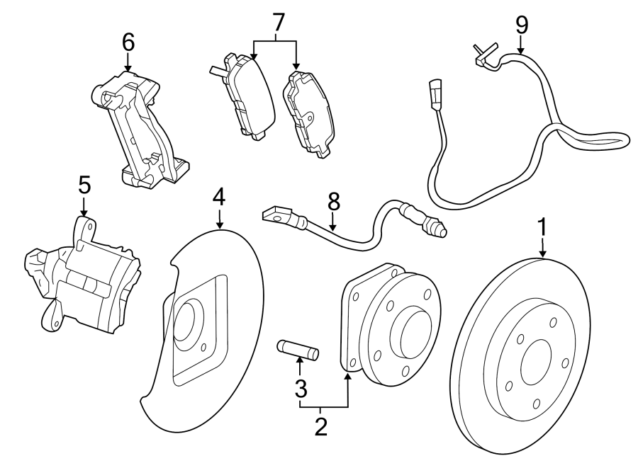 Diagram REAR SUSPENSION. BRAKE COMPONENTS. for your 2022 GMC Hummer EV Pickup   