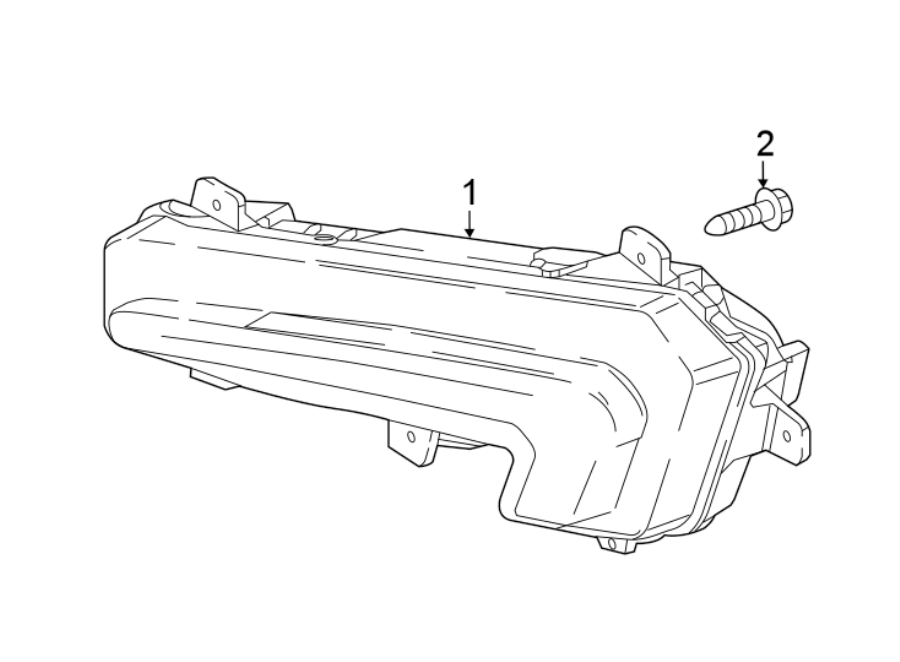 Diagram FRONT LAMPS. DAYTIME RUNNING LAMP COMPONENTS. for your 2013 GMC Sierra 2500 HD 6.0L Vortec V8 A/T RWD SLT Extended Cab Pickup Fleetside 