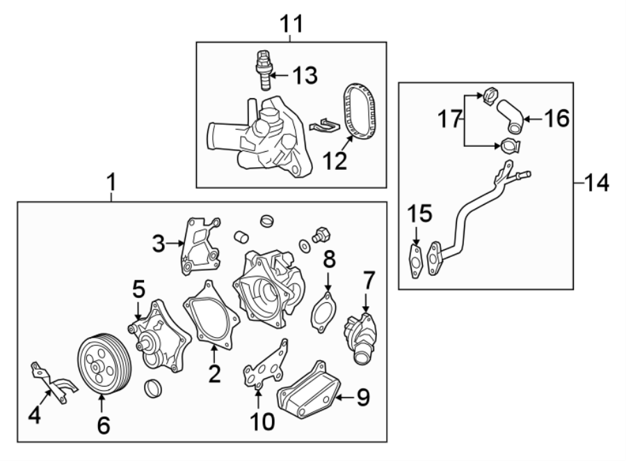 Diagram WATER PUMP. for your 2010 Chevrolet Equinox   