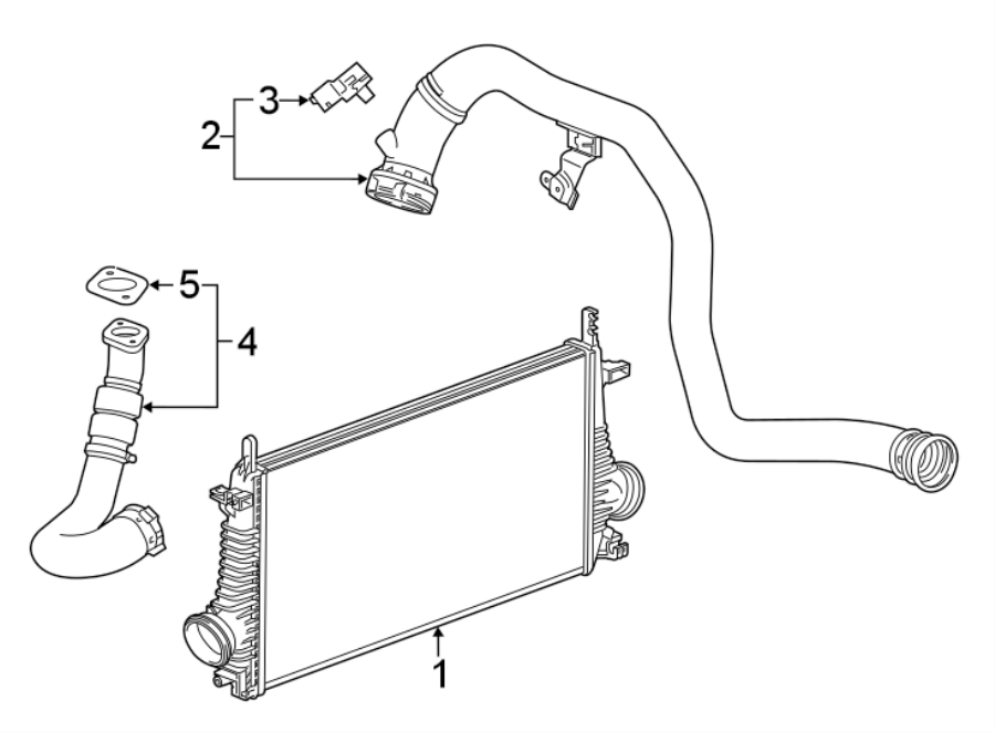 Diagram INTERCOOLER. for your 2008 GMC Yukon XL 2500   