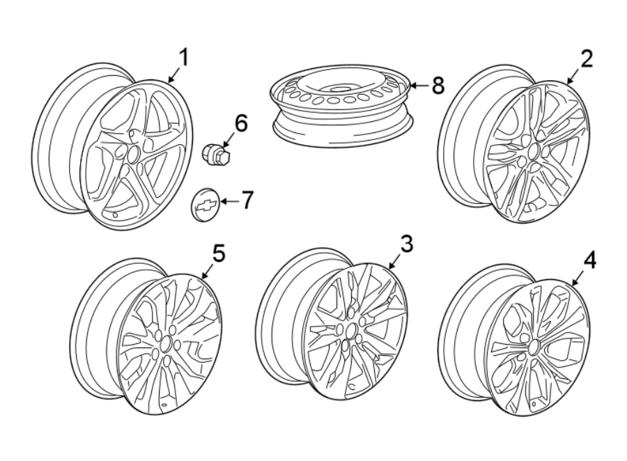 Alloy wheels. Diagram