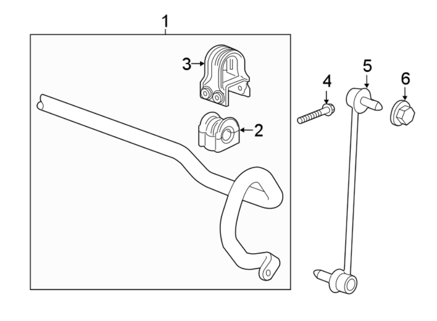 Front suspension. Stabilizer bar & components.