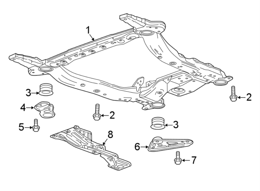 Diagram FRONT SUSPENSION. SUSPENSION MOUNTING. for your 2015 GMC Sierra 2500 HD 6.0L Vortec V8 A/T 4WD SLE Standard Cab Pickup 