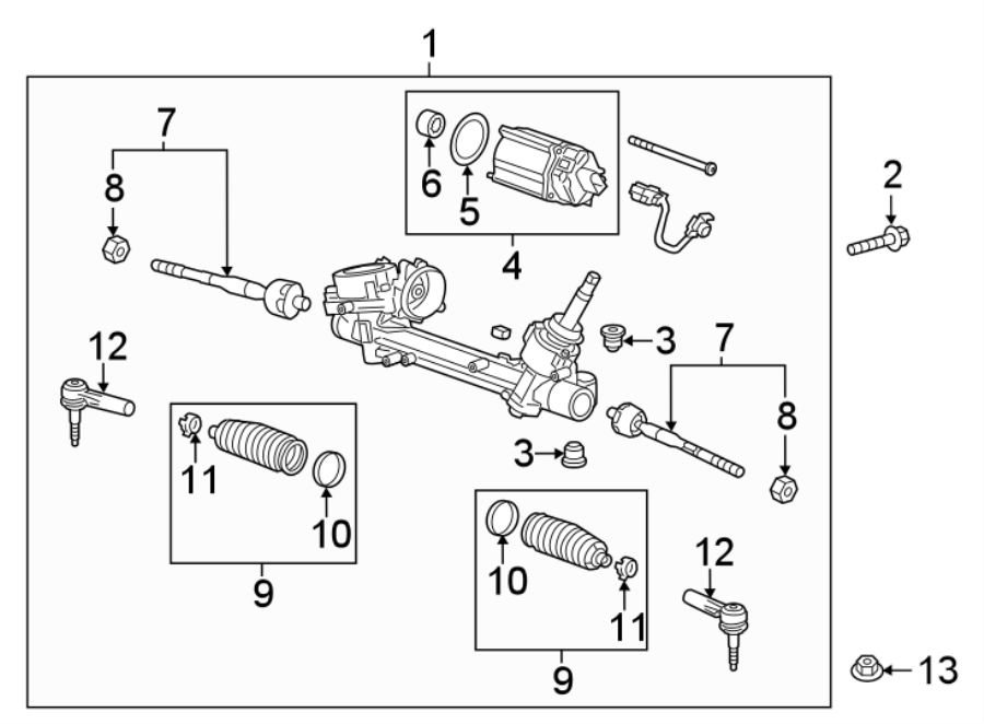 Diagram STEERING GEAR & LINKAGE. for your 2014 GMC Sierra 2500 HD 6.6L Duramax V8 DIESEL A/T 4WD WT Standard Cab Pickup 