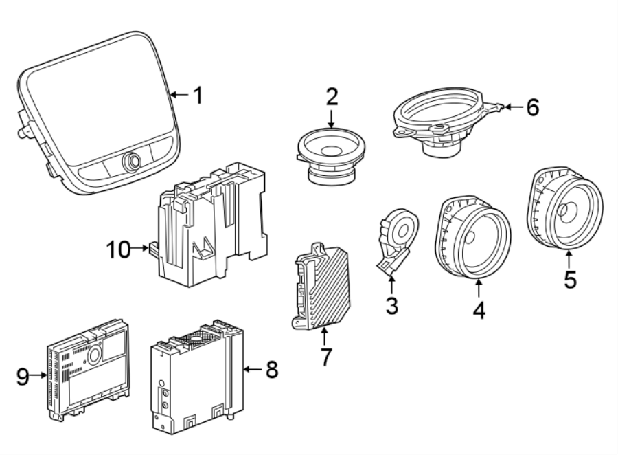 Diagram INSTRUMENT PANEL. SOUND SYSTEM. for your 2004 Buick Century   