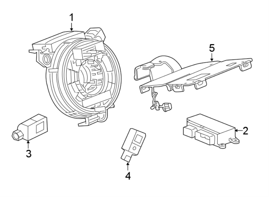 RESTRAINT SYSTEMS. AIR BAG COMPONENTS. Diagram