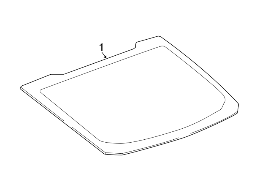 Full size assembly image of BACK GLASS. (1/1)