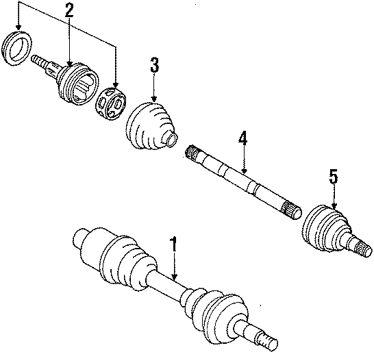 Diagram FRONT SUSPENSION. DRIVE AXLES. for your 2004 Chevrolet Blazer LS Sport Utility  