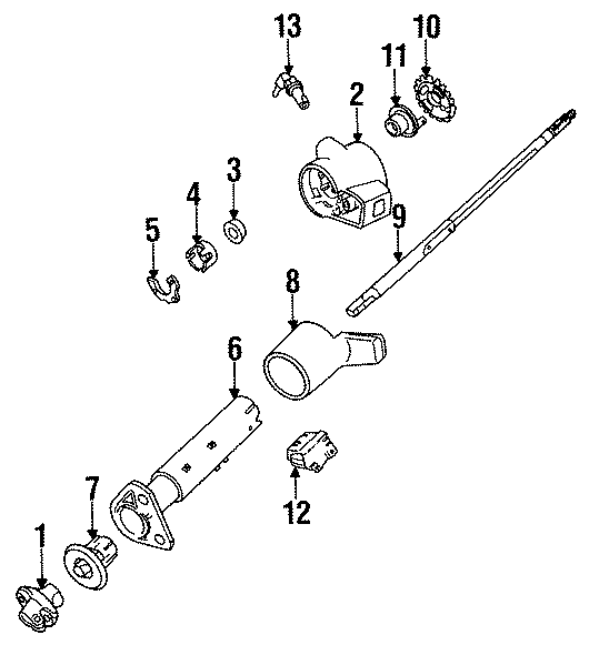 Diagram STEERING COLUMN ASSEMBLY. for your 2005 Chevrolet Trailblazer EXT   