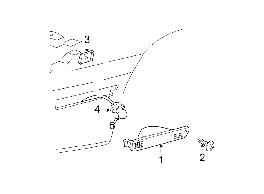 Diagram Front lamps. Side marker lamps. for your 2005 Chevrolet SSR    