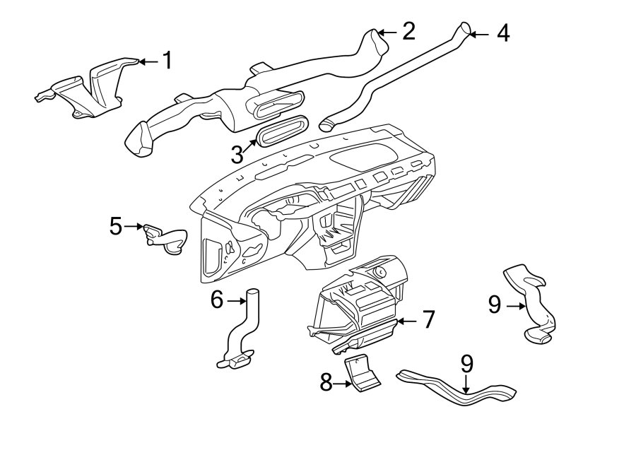 5AIR CONDITIONER & HEATER. AIR DISTRIBUTION SYSTEM.https://images.simplepart.com/images/parts/motor/fullsize/CP97140.png