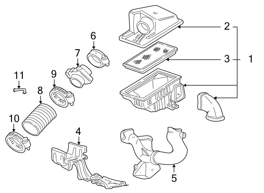 Diagram ENGINE / TRANSAXLE. AIR INTAKE. for your 2017 Chevrolet Spark   