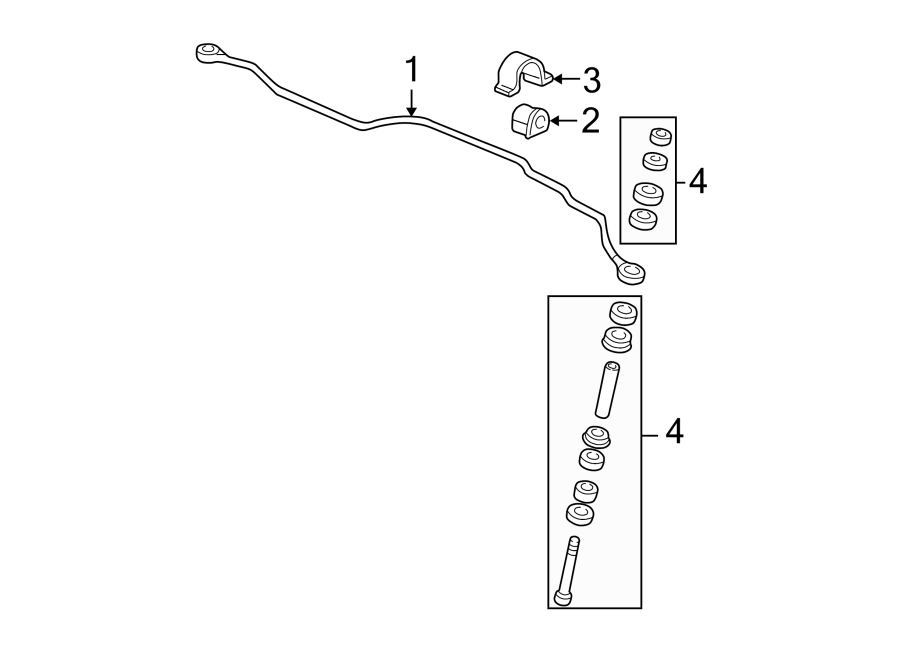 Diagram FRONT SUSPENSION. STABILIZER BAR & COMPONENTS. for your 2012 GMC Sierra 2500 HD  SLE Extended Cab Pickup 