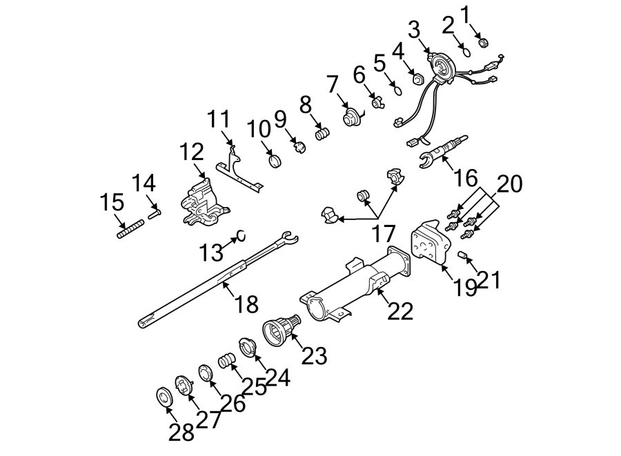 12STEERING COLUMN. HOUSING & COMPONENTS.https://images.simplepart.com/images/parts/motor/fullsize/CP97370.png