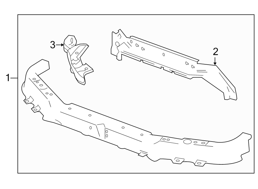 Diagram RADIATOR SUPPORT. for your 2011 GMC Sierra 2500 HD 6.6L Duramax V8 DIESEL A/T 4WD SLE Standard Cab Pickup 