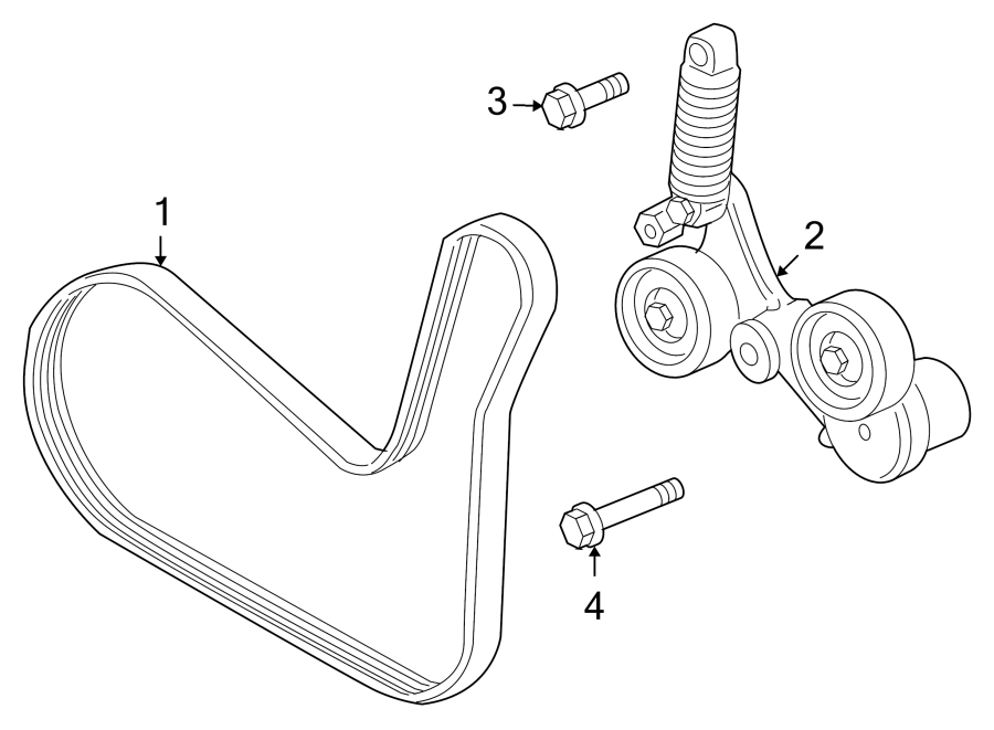 Diagram BELTS & PULLEYS. for your 2012 GMC Sierra 2500 HD 6.0L Vortec V8 FLEX A/T RWD SLE Extended Cab Pickup Fleetside 