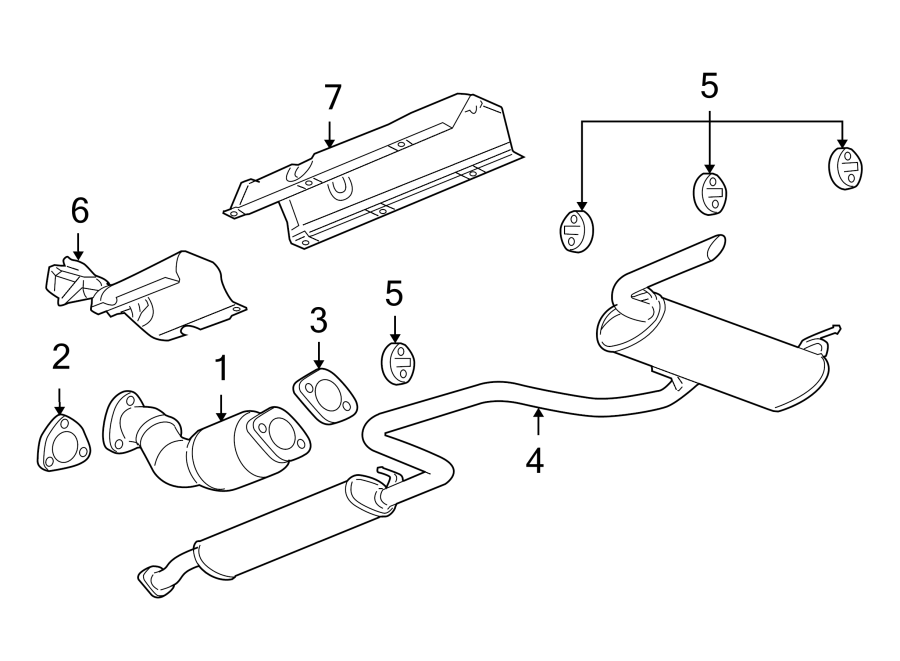 Diagram EXHAUST SYSTEM. EXHAUST COMPONENTS. for your 1991 Chevrolet Camaro   