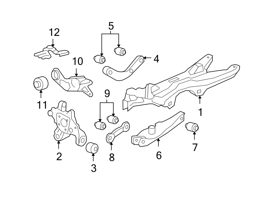 Diagram REAR SUSPENSION. SUSPENSION COMPONENTS. for your 2014 GMC Sierra 2500 HD 6.6L Duramax V8 DIESEL A/T 4WD SLT Crew Cab Pickup Fleetside 