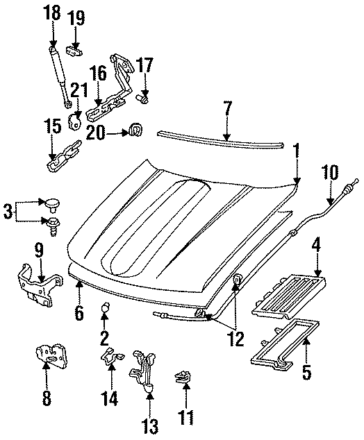 HOOD & COMPONENTS. Diagram