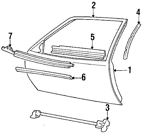 Diagram DOOR & COMPONENTS. EXTERIOR TRIM. for your 2017 Chevrolet Camaro   