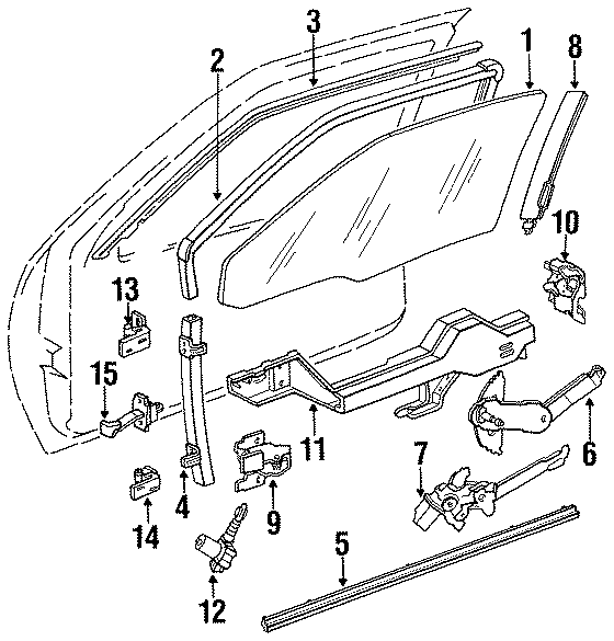 Diagram GLASS & HARDWARE. LOCK & HARDWARE. for your 2017 Chevrolet Spark   