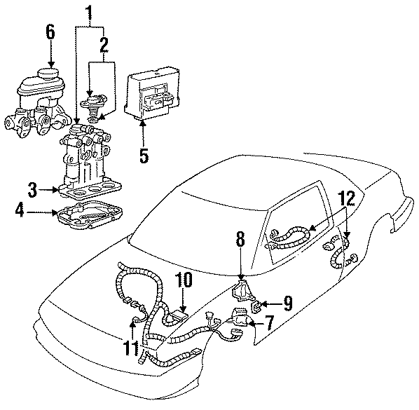 Diagram ELECTRICAL. ABS COMPONENTS. for your 2021 Chevrolet Spark  LS Hatchback 