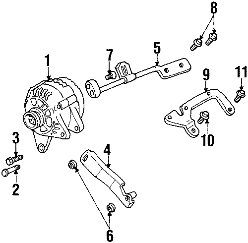 Diagram ALTERNATOR. for your 2023 Chevrolet Silverado 3500 HD WT Extended Cab Pickup Fleetside 6.6L Duramax V8 DIESEL A/T RWD 