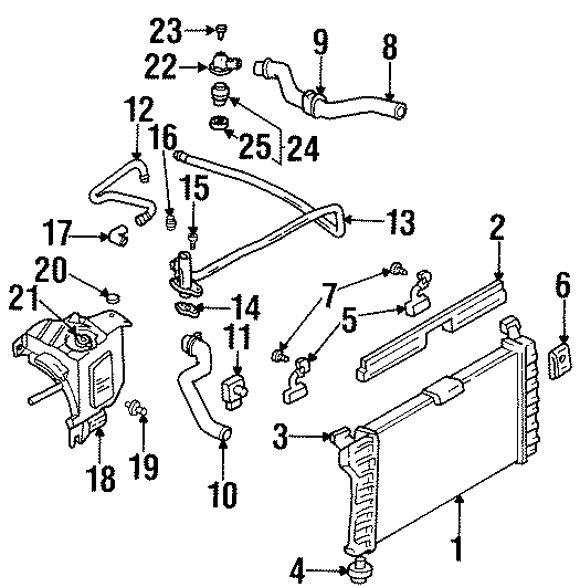 Diagram RADIATOR & COMPONENTS. for your 2018 Chevrolet Equinox   