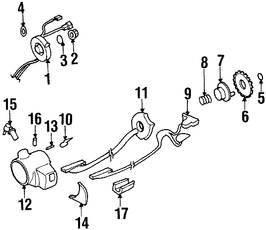 Diagram STEERING COLUMN. SHROUD. SWITCHES & LEVERS. for your 2005 Cadillac Escalade EXT   