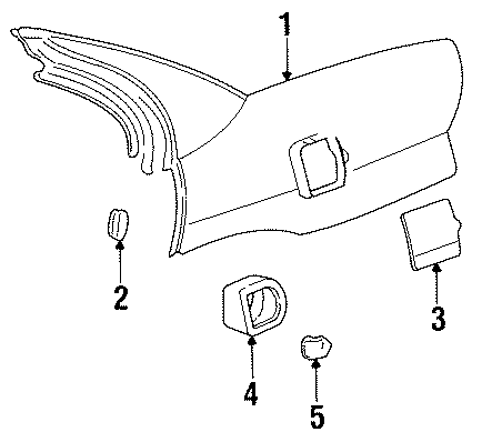 Diagram QUARTER PANEL & COMPONENTS. for your 2005 Chevrolet Express 1500   