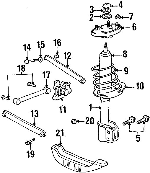 Diagram REAR SUSPENSION. SUSPENSION COMPONENTS. for your 2002 GMC Sierra 2500 HD 6.0L Vortec V8 CNG A/T 4WD Base Standard Cab Pickup Fleetside 