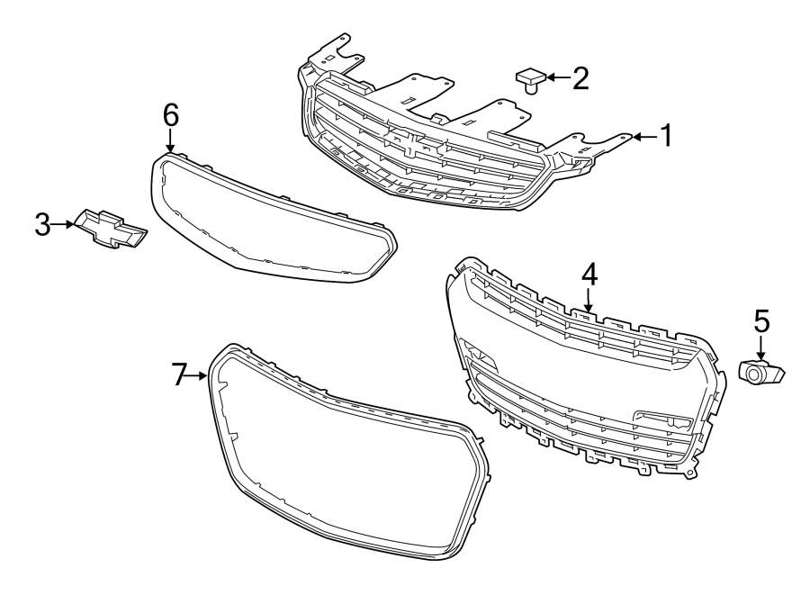 3FRONT BUMPER & GRILLE. GRILLE & COMPONENTS.https://images.simplepart.com/images/parts/motor/fullsize/CS14010.png