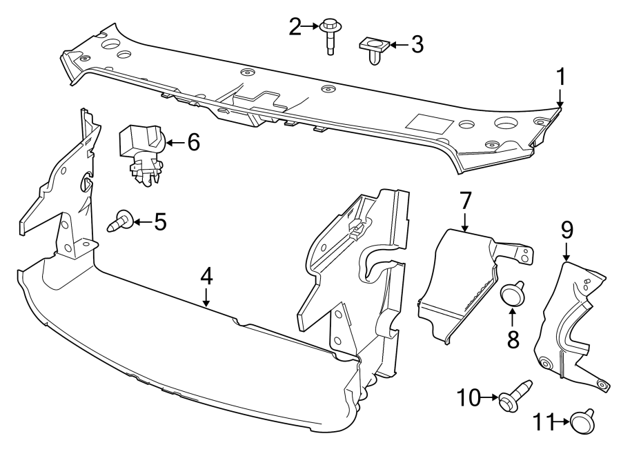 9RADIATOR SUPPORT. SPLASH SHIELDS.https://images.simplepart.com/images/parts/motor/fullsize/CS14040.png