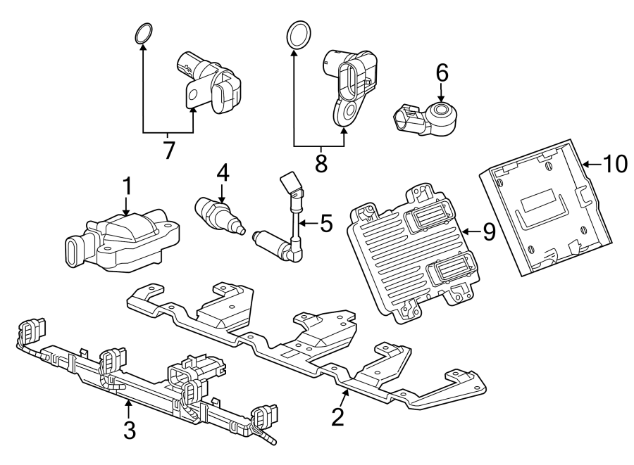 Diagram IGNITION SYSTEM. for your 2011 GMC Sierra 2500 HD 6.0L Vortec V8 A/T 4WD SLE Standard Cab Pickup 